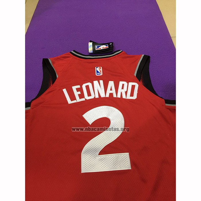 Camiseta Toronto Raptors Kawhi Leonard NO 2 Icon 2018 Rojo